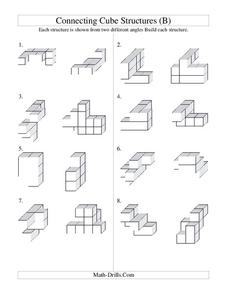 Connecting cube Structures Worksheet