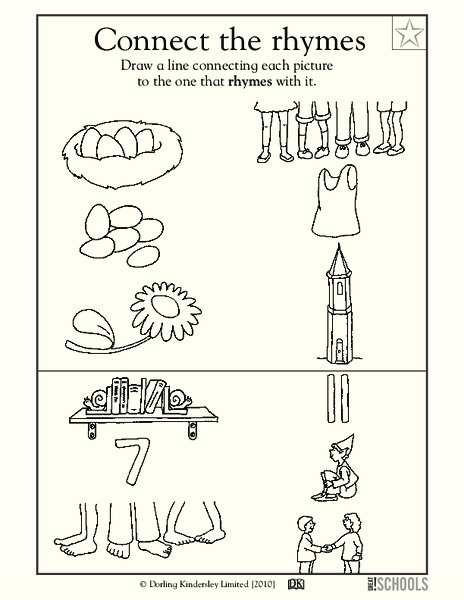 Connect the Rhymes Worksheet