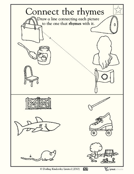 Connect the Rhymes Worksheet