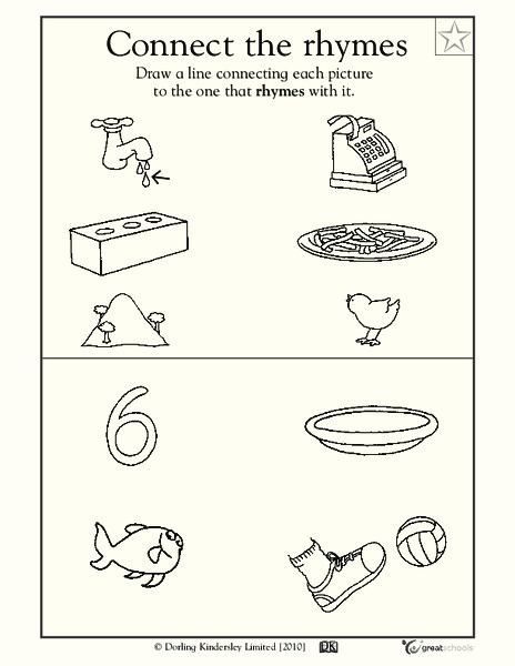 Connect the Rhymes Worksheet