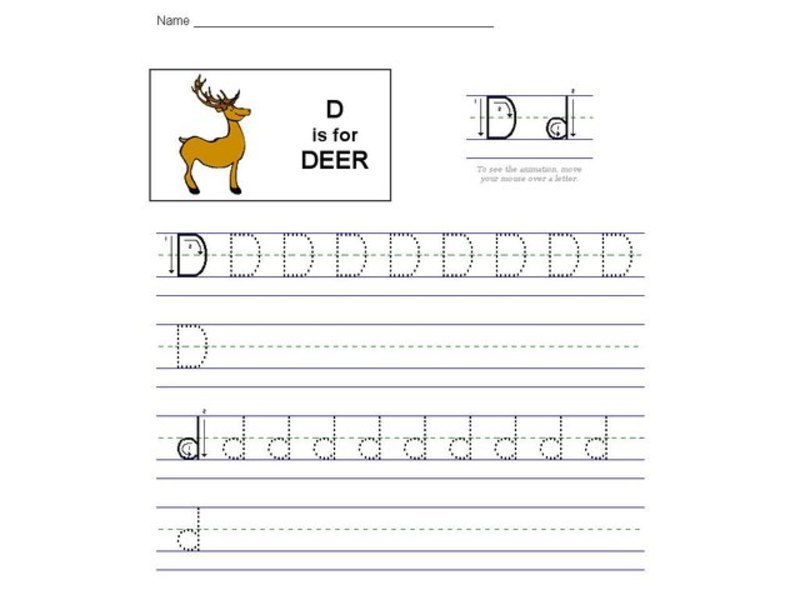 D is for Deer: The Letter D Interactive