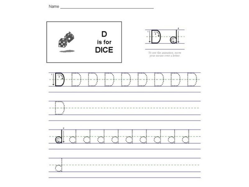 D is for Dice: The Letter D Interactive