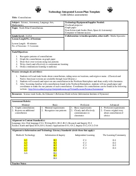 Constellations Lesson Plan