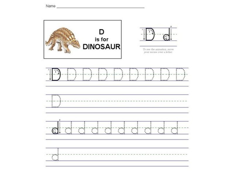 d is for Dinosaur: The Letter D Interactive