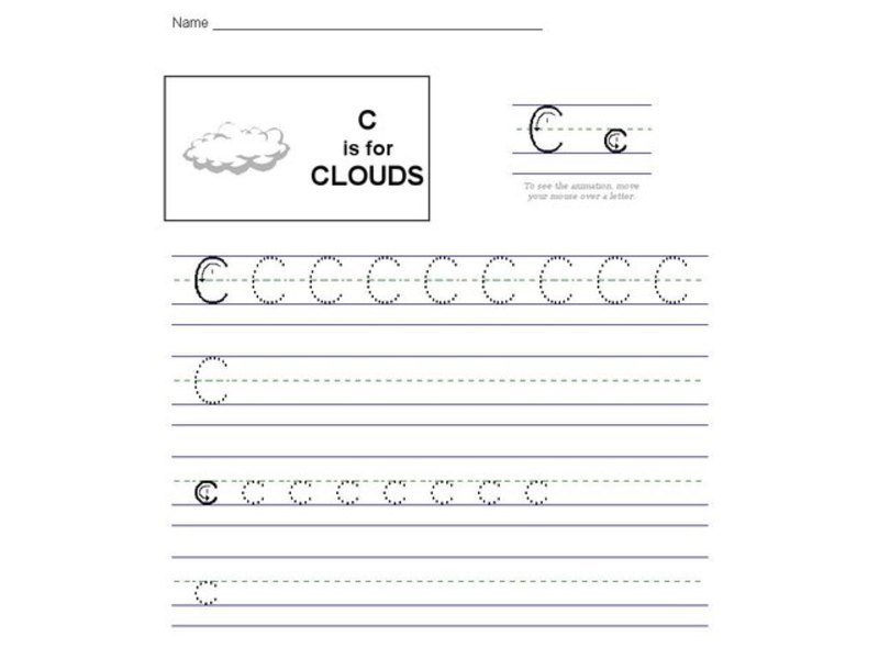 C is for Clouds: The Letter C Interactive