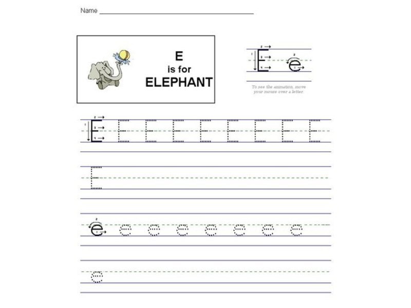 E is for Elephant: The Letter E Interactive