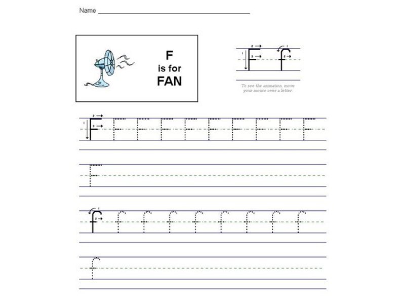 F is for Fan: The Letter F Interactive