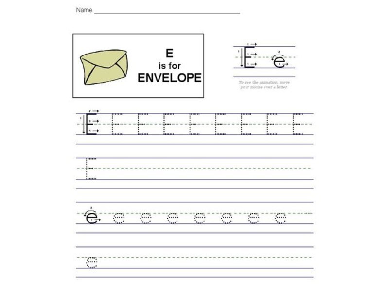 E is for Envelope: The Letter E Interactive