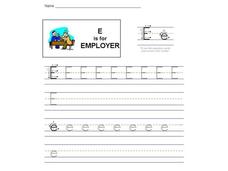 E is for Employer: The Letter E Interactive