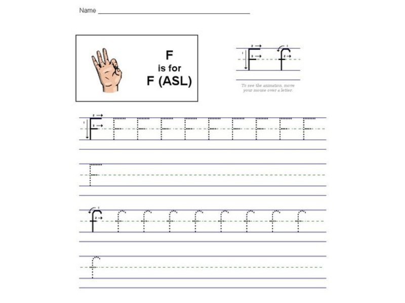 F is for F: [ASL] The Letter F Interactive