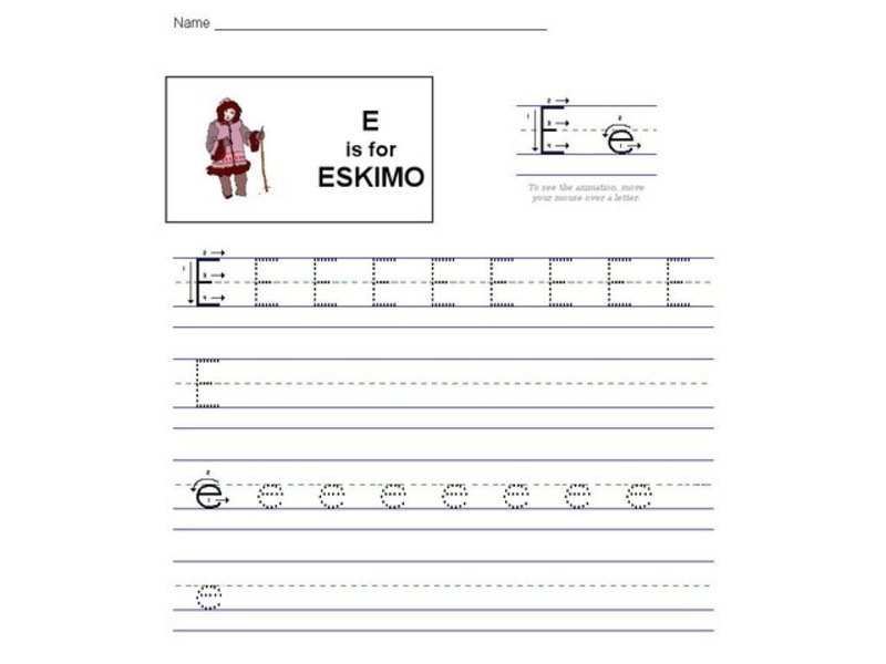 E is for Eskimo: The Letter E Interactive