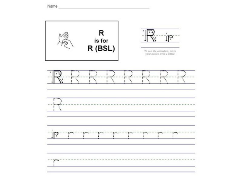 R is for R-BSL: The Letter R Interactive