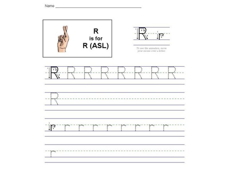 R is for R-ASL: The Letter R Interactive