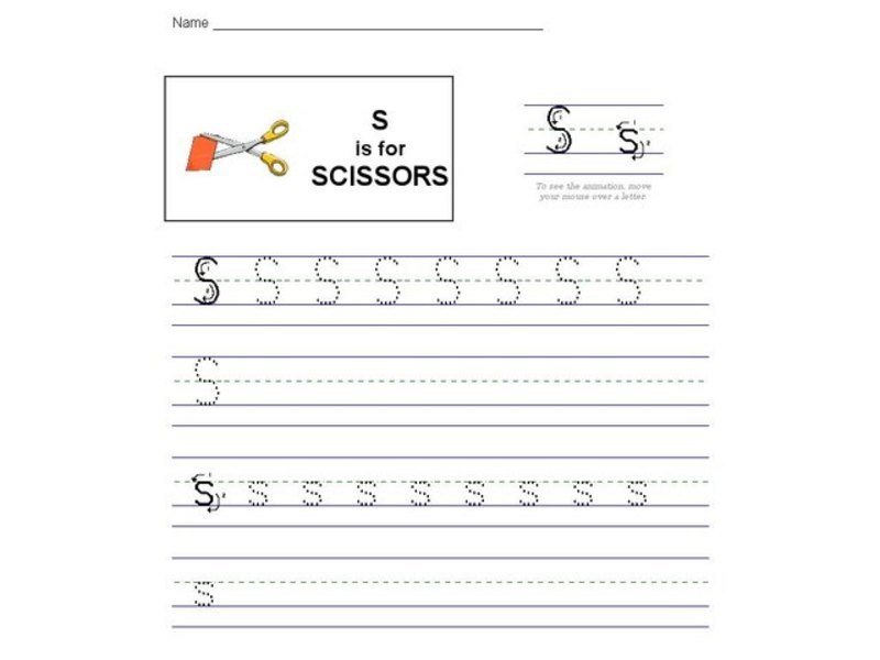 S is for Scissors Interactive