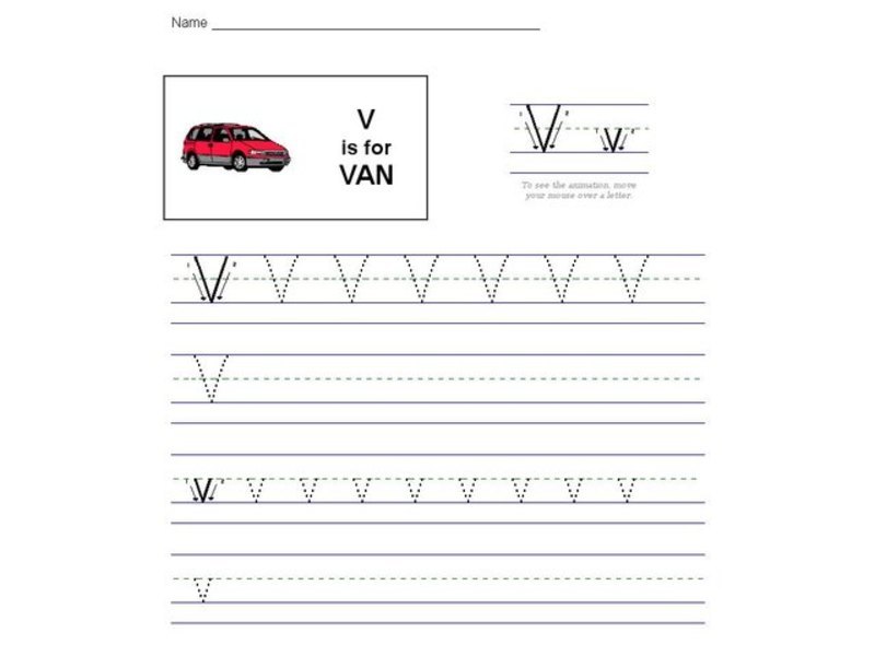 V is for Van: The Letter V Interactive