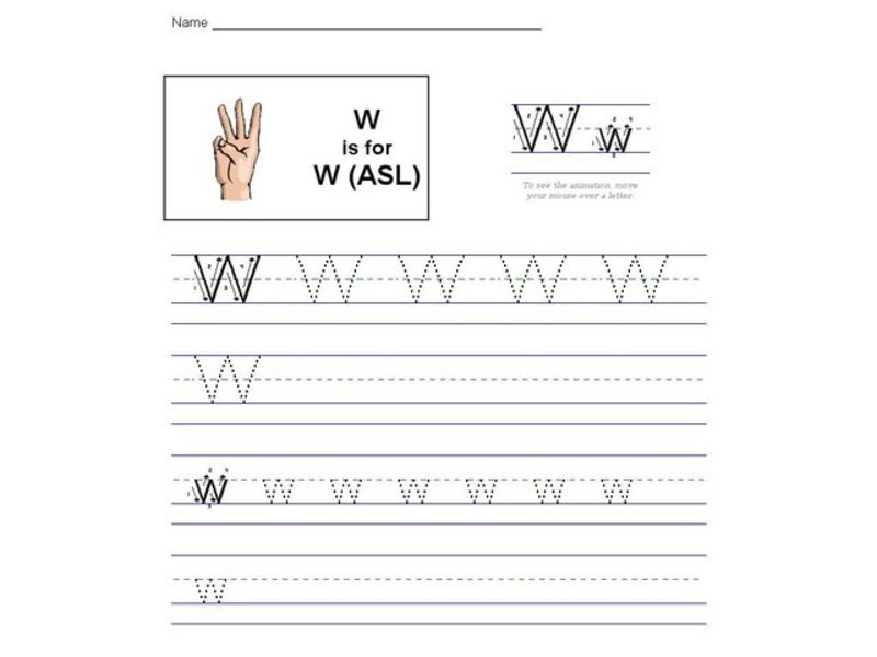 W is for W: The Letter W-ASL Interactive