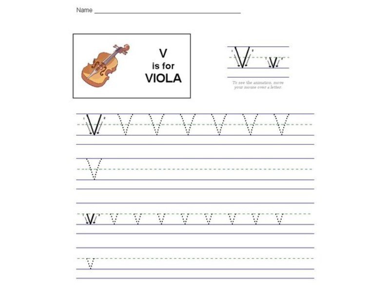 V is for Viola: The Letter V Interactive