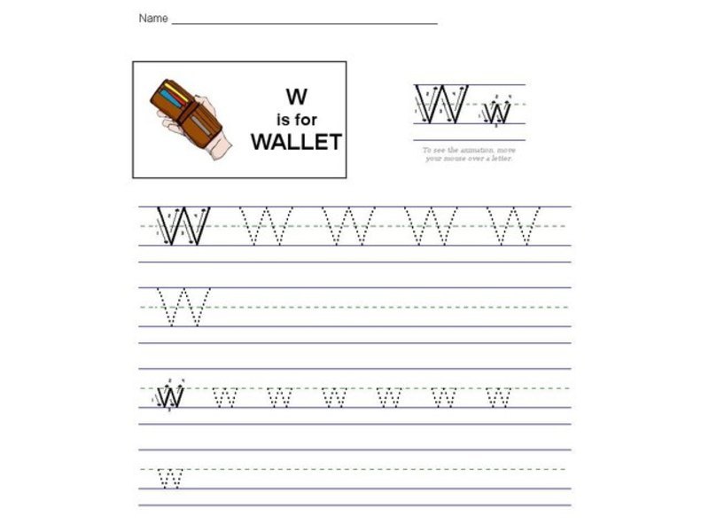 W is for Wallet: The Letter W Interactive