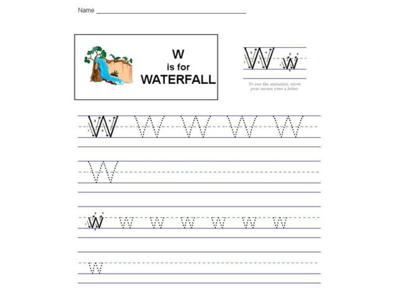 W is for Waterfall: The Letter W Interactive