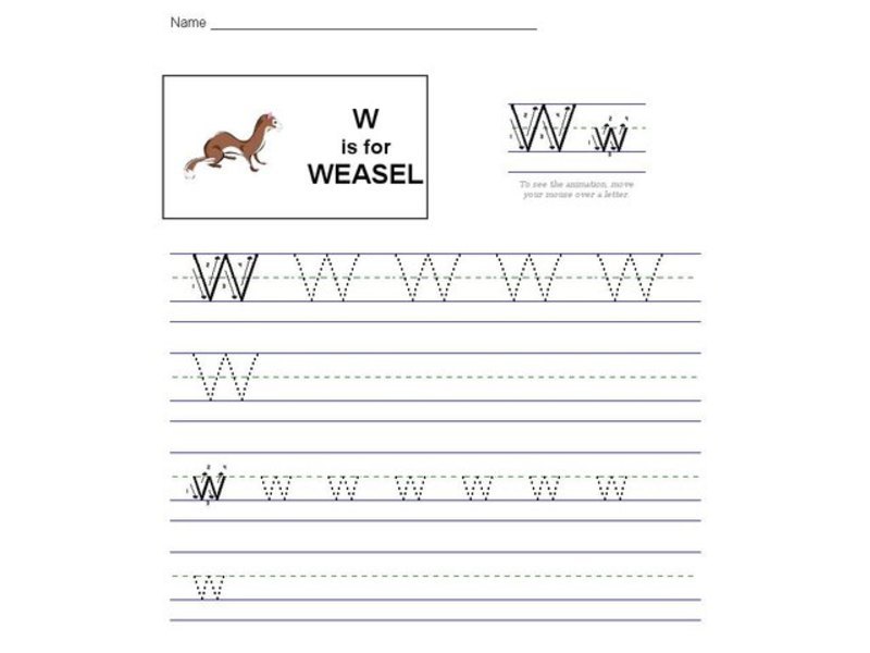 W is for Weasel: The Letter W Interactive