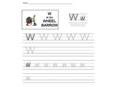 W is for Wheel Barrow: The Letter W Interactive