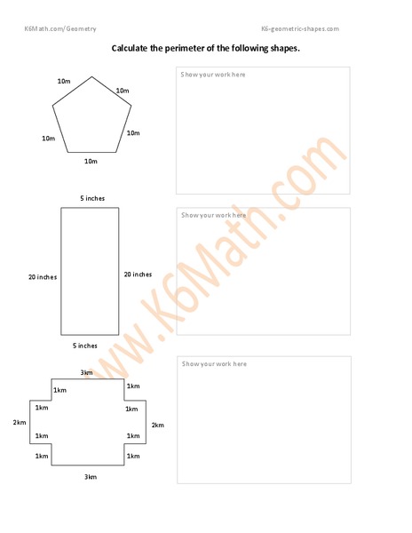    Calculate the Perimeter Worksheet