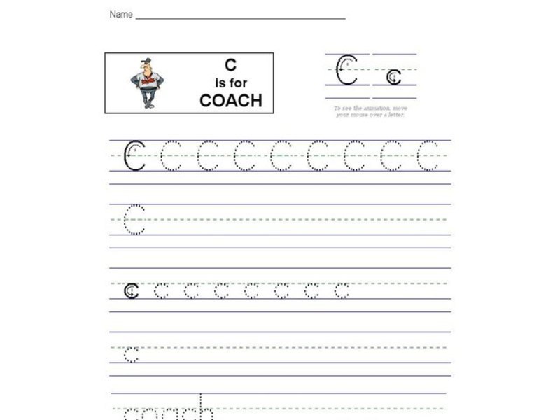 C is for Coach: Letter Cc Interactive