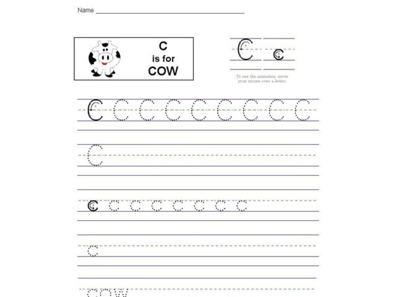 C is for Cow: Letter Cc Interactive