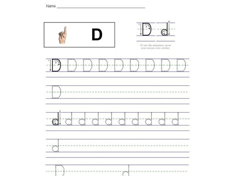 Letter Dd: Sign Language Interactive