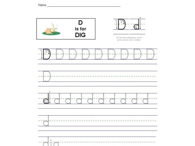 D is for Dig: Letter Dd Interactive