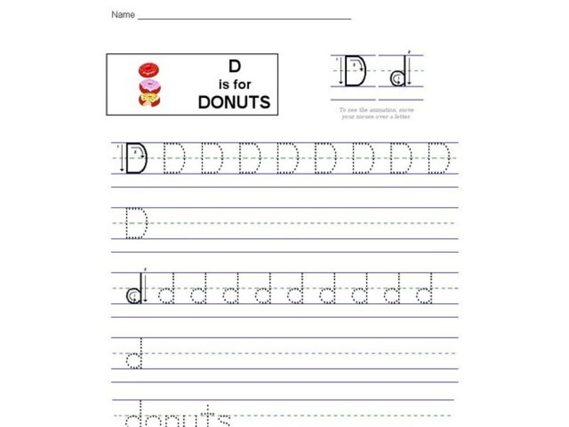 D is for Donuts: Letter Dd Interactive