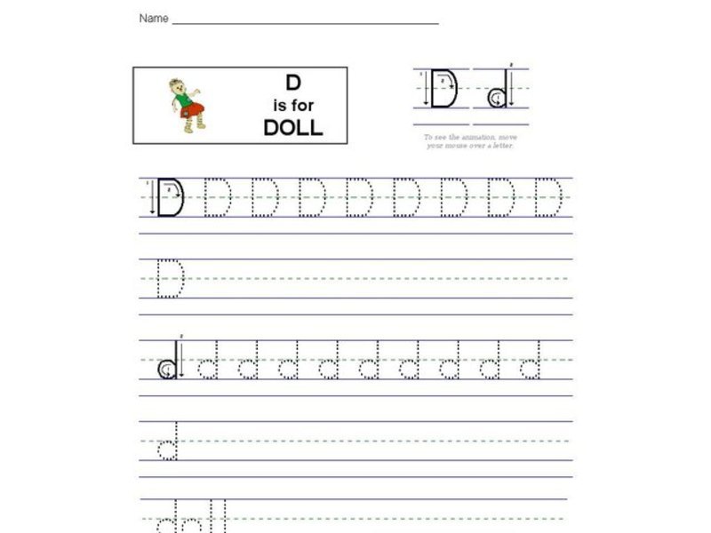 D is for Doll: Letter Dd Interactive