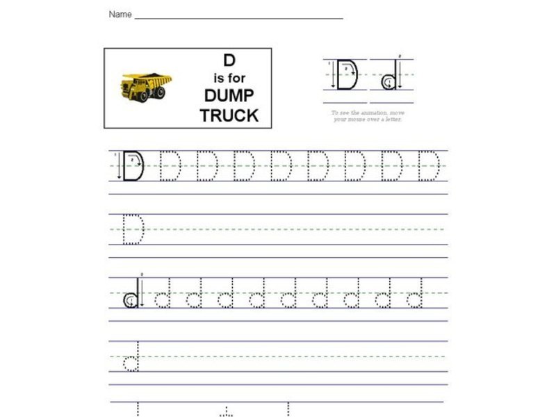 D is for Dump Truck: Letter Dd Interactive