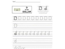 D is for Dollar: Letter Dd Interactive