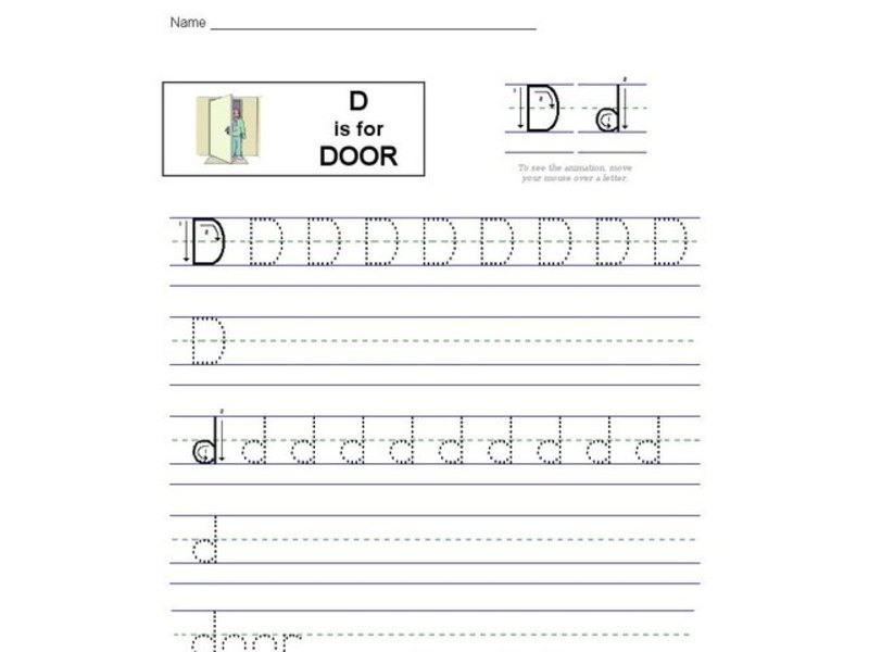 D is for Door: Letter Dd Interactive