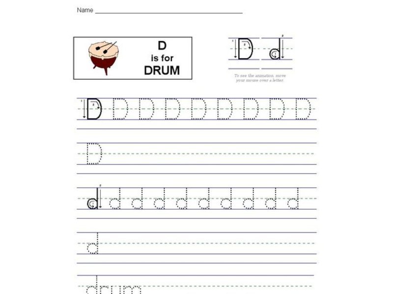 D is for Drum: Letter Dd Interactive