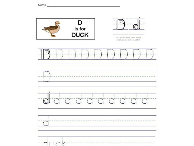 D is for Duck: Letter Dd Interactive