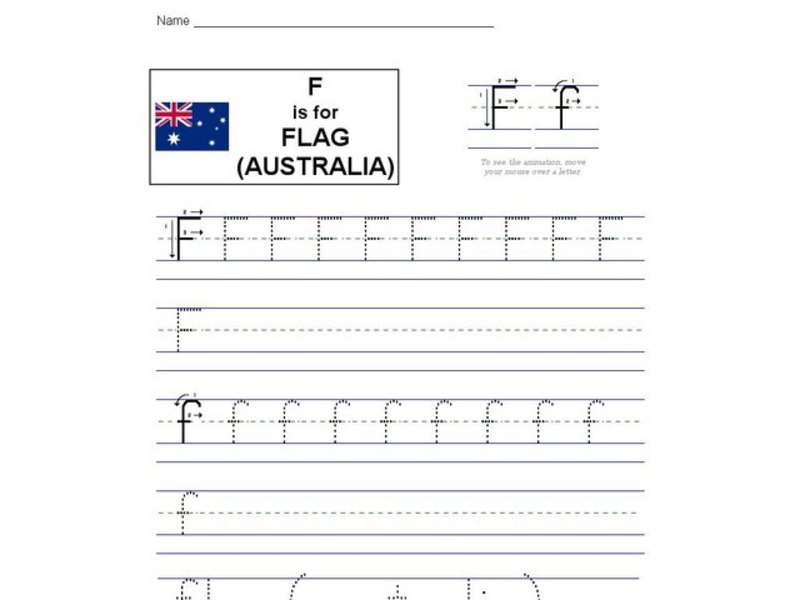 F is for Flag (Australia) Interactive