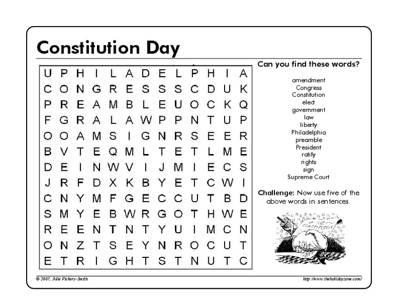 Constitution Day Worksheet