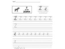 Z is for Zebra: Letter Zz Interactive