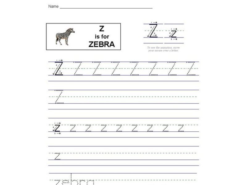 Z is for Zebra: Letter Zz Interactive