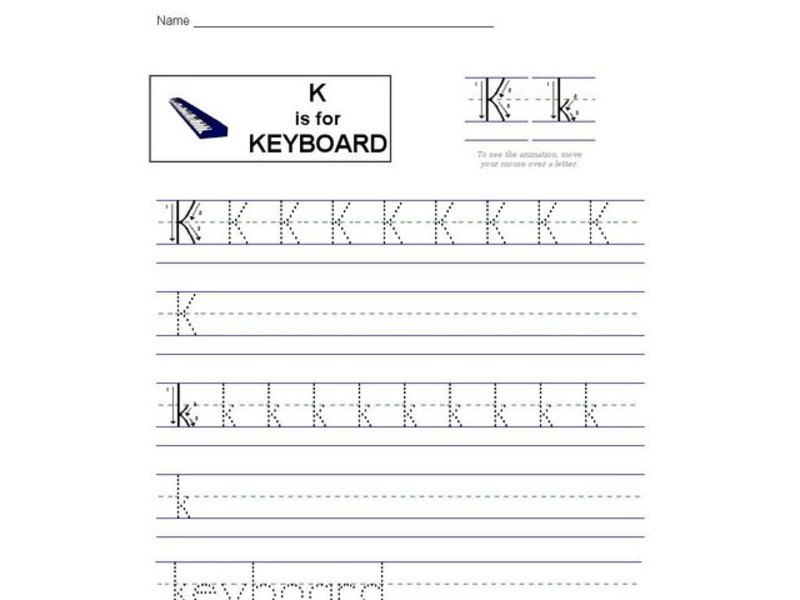K is for Keyboard: Letter Kk Interactive