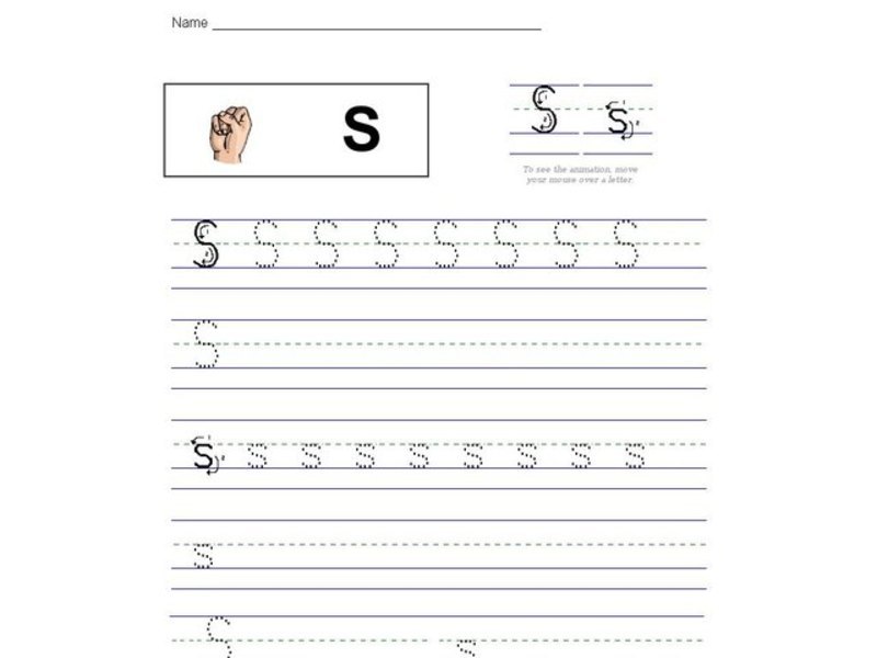 Letter Ss: Sign Language Interactive
