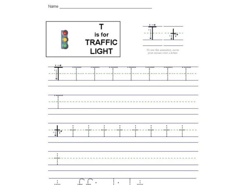 T is for Traffic Light: Letter Tt Interactive