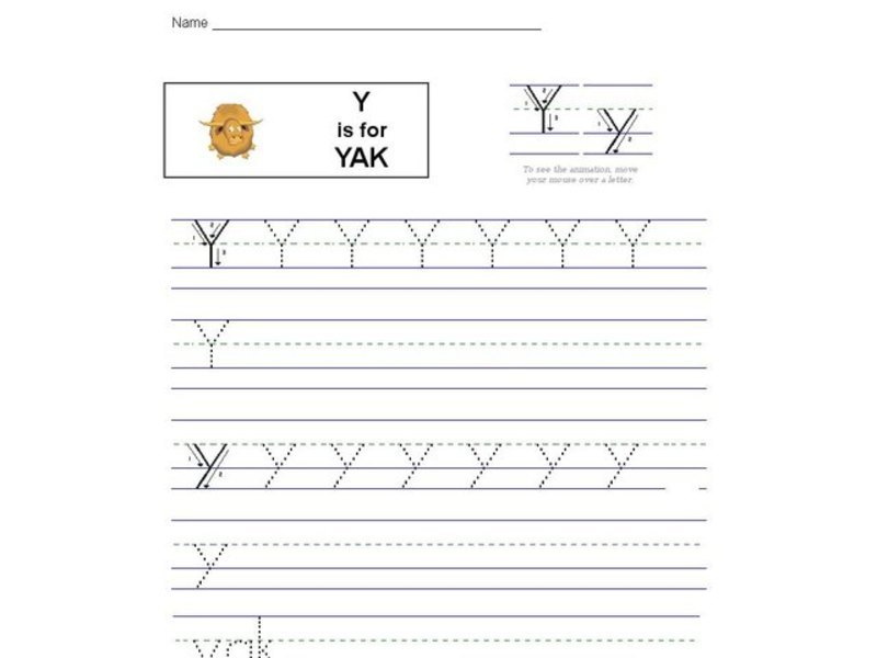 Y is for Yak: Letter Yy Interactive