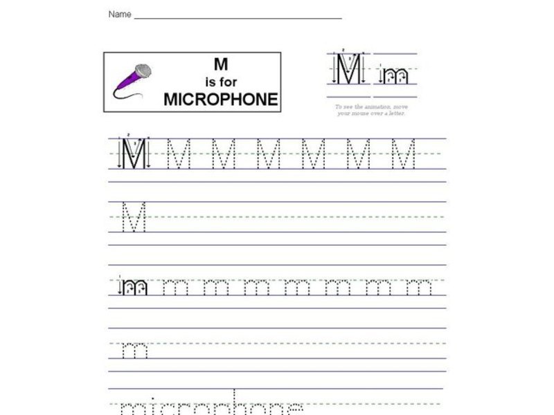 M is for Microphone: Letter Mm Interactive