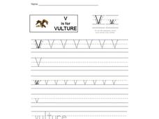 V is for Vulture: Letter Vv Interactive