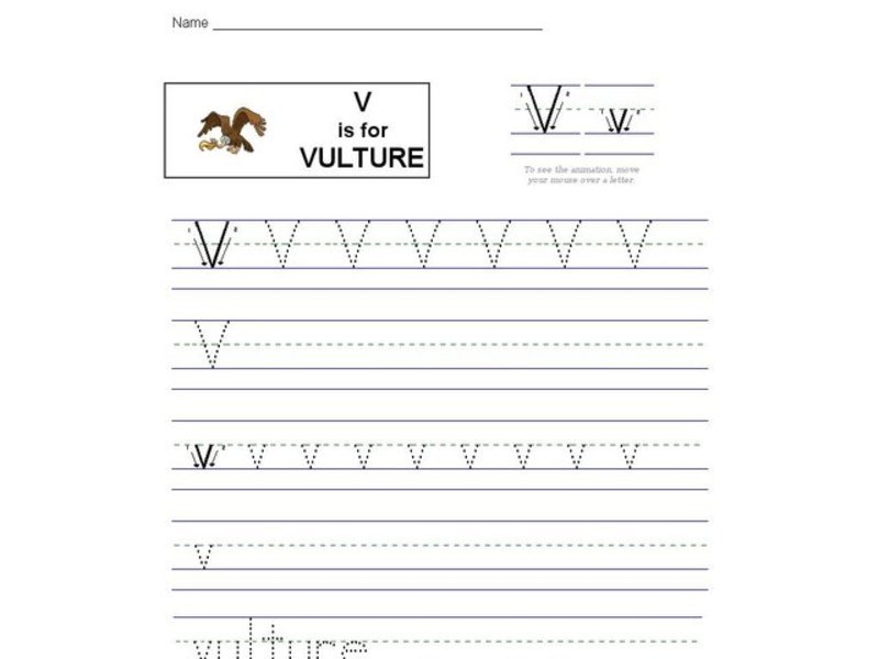 V is for Vulture: Letter Vv Interactive