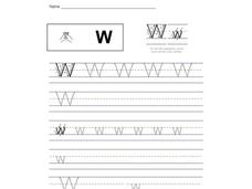 W - Printing Practice Interactive