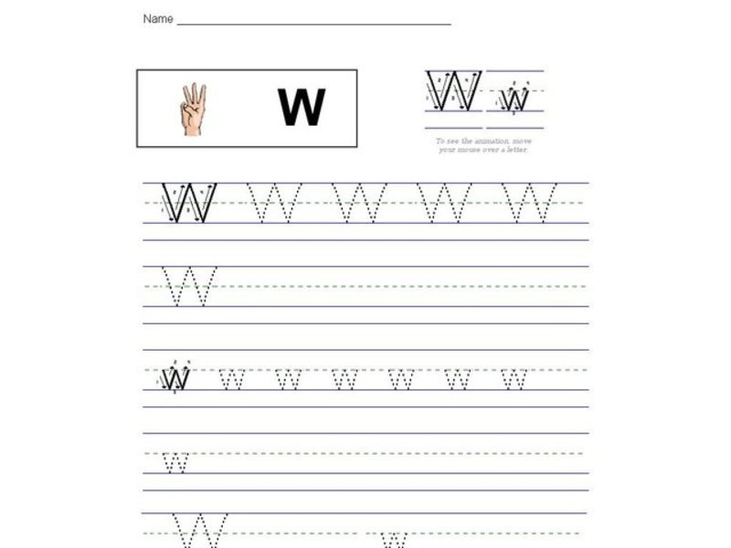 Letter Ww: Sign Language Interactive